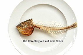 Fischgräte auf Teller
