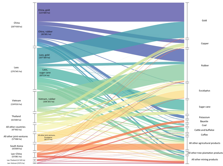 Most common investor countries and most common products invested in