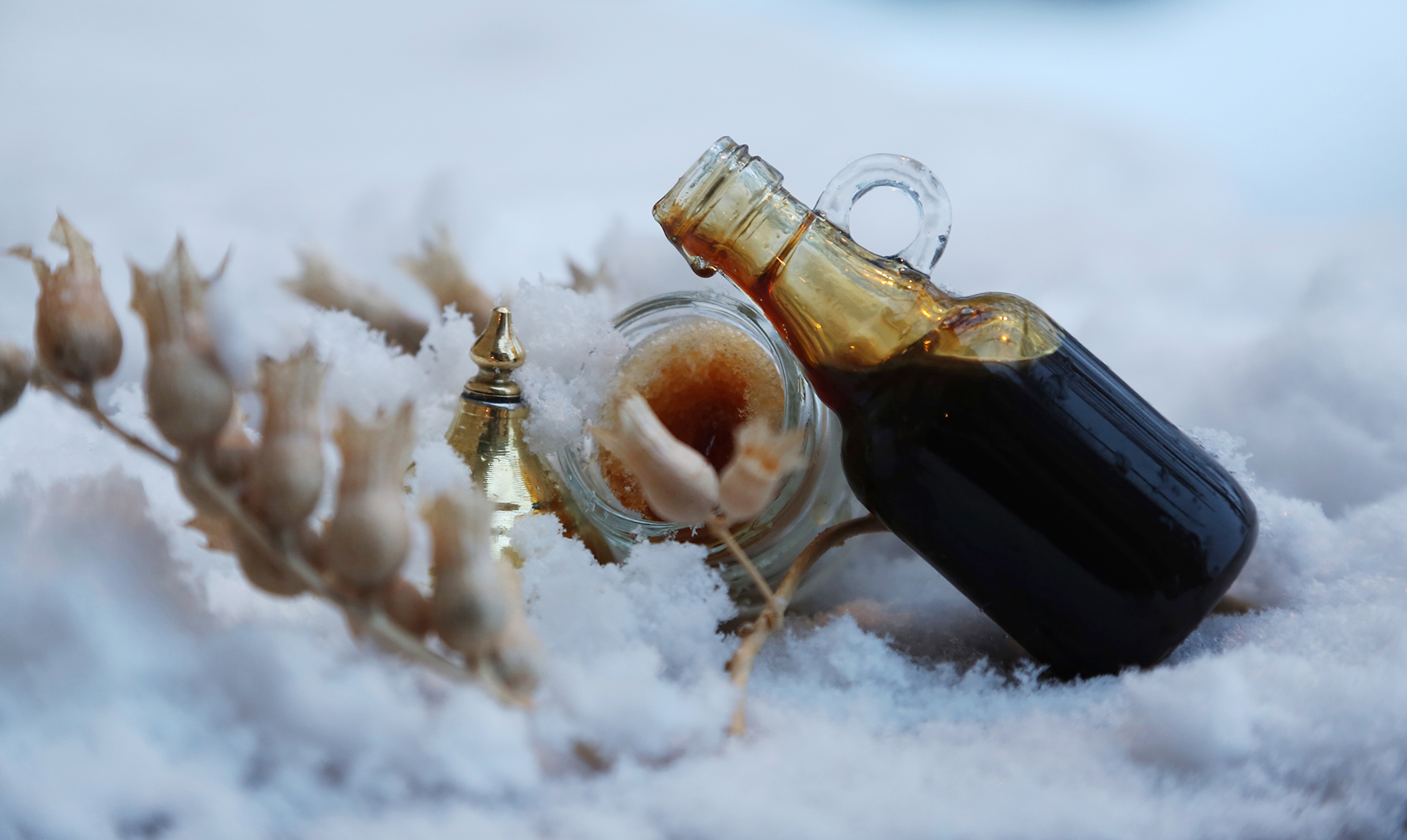“Molasses snow dessert”