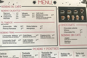 menu card
