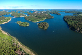 Aerial view of Stockholm archipelago in Sweden