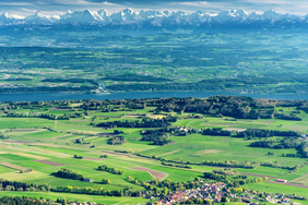 Landscape of a part of the project region including lake Biel
