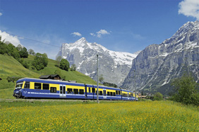 A train of the Bernese Oberland Railway