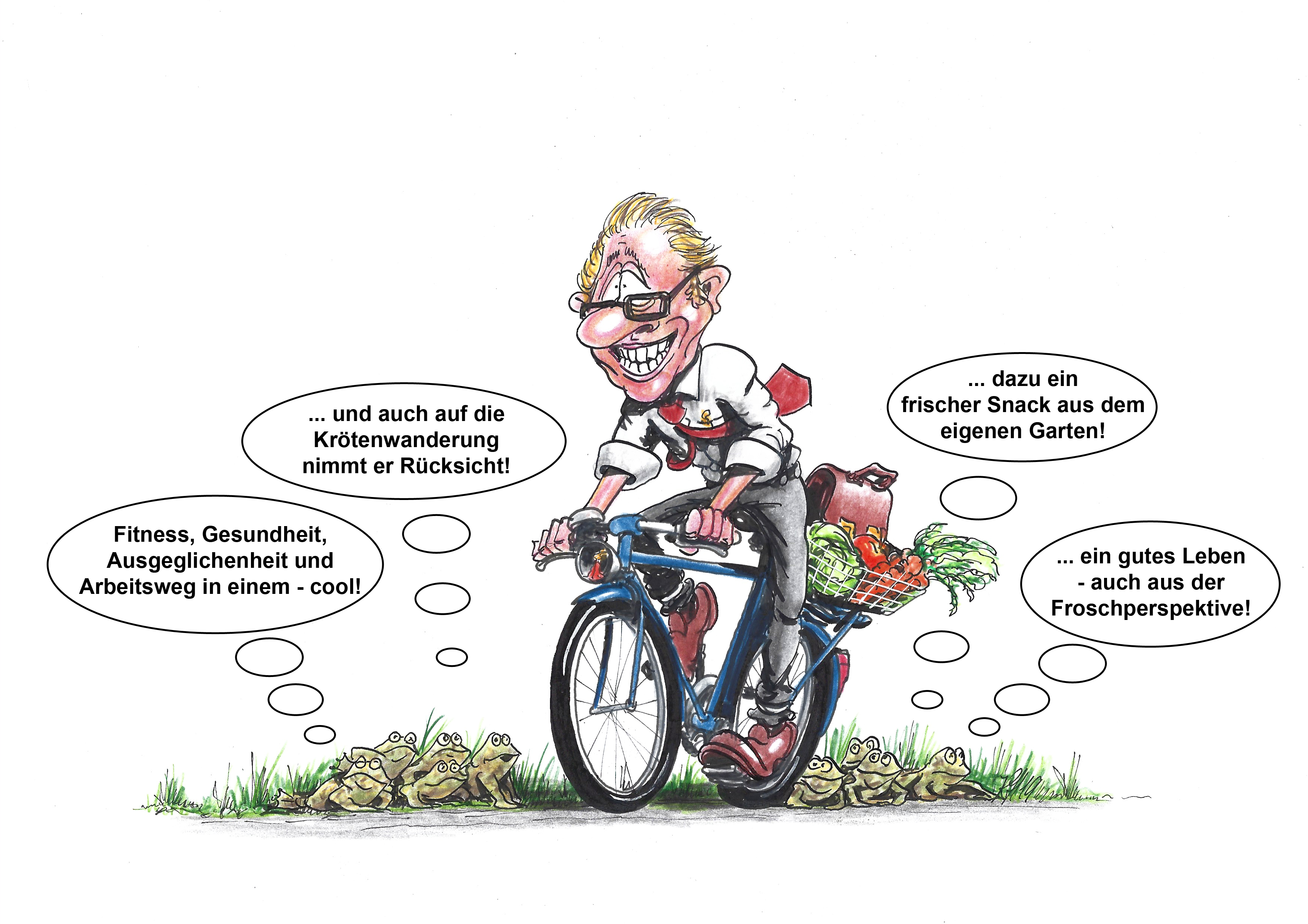 Cartoon suffizienter Lebensstil
